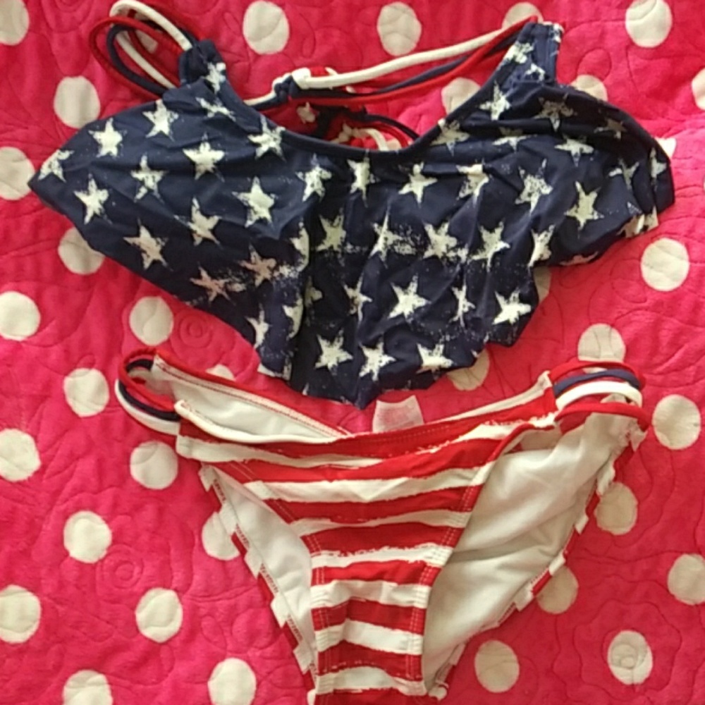 Xhilaration small flag bikini
